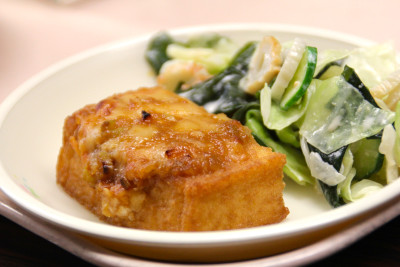 厚揚げの味噌チーズ焼き２